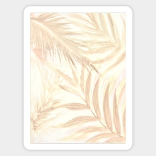 natural cream palm leaves tropical poster print miami sun Sticker